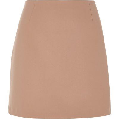 Blush pink A-line mini skirt